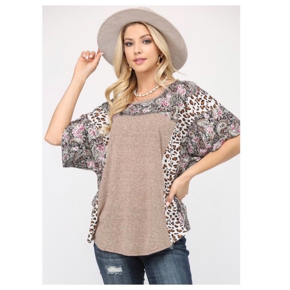 ❤️pretty mixed print loose fit top - Picture 2 of 10